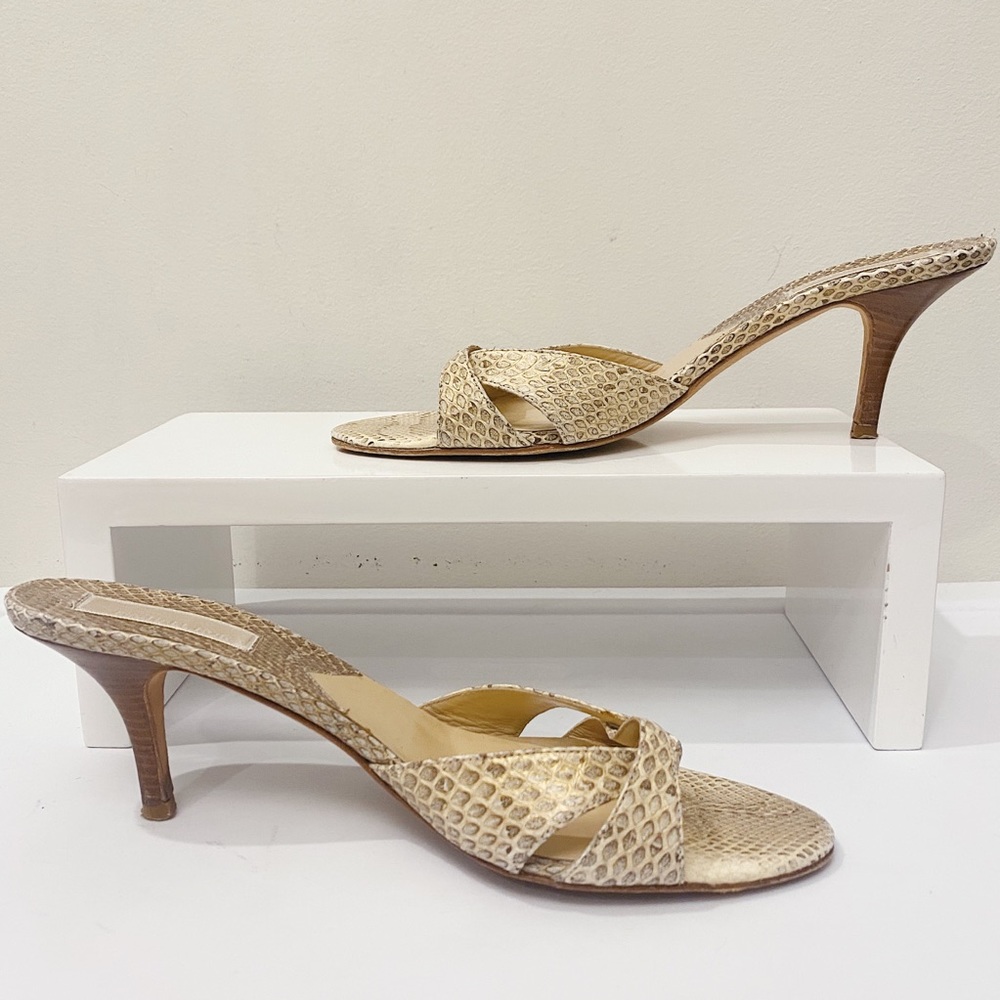 Michael Kors Collection Italy Python Snakeskin Mu… - image 3